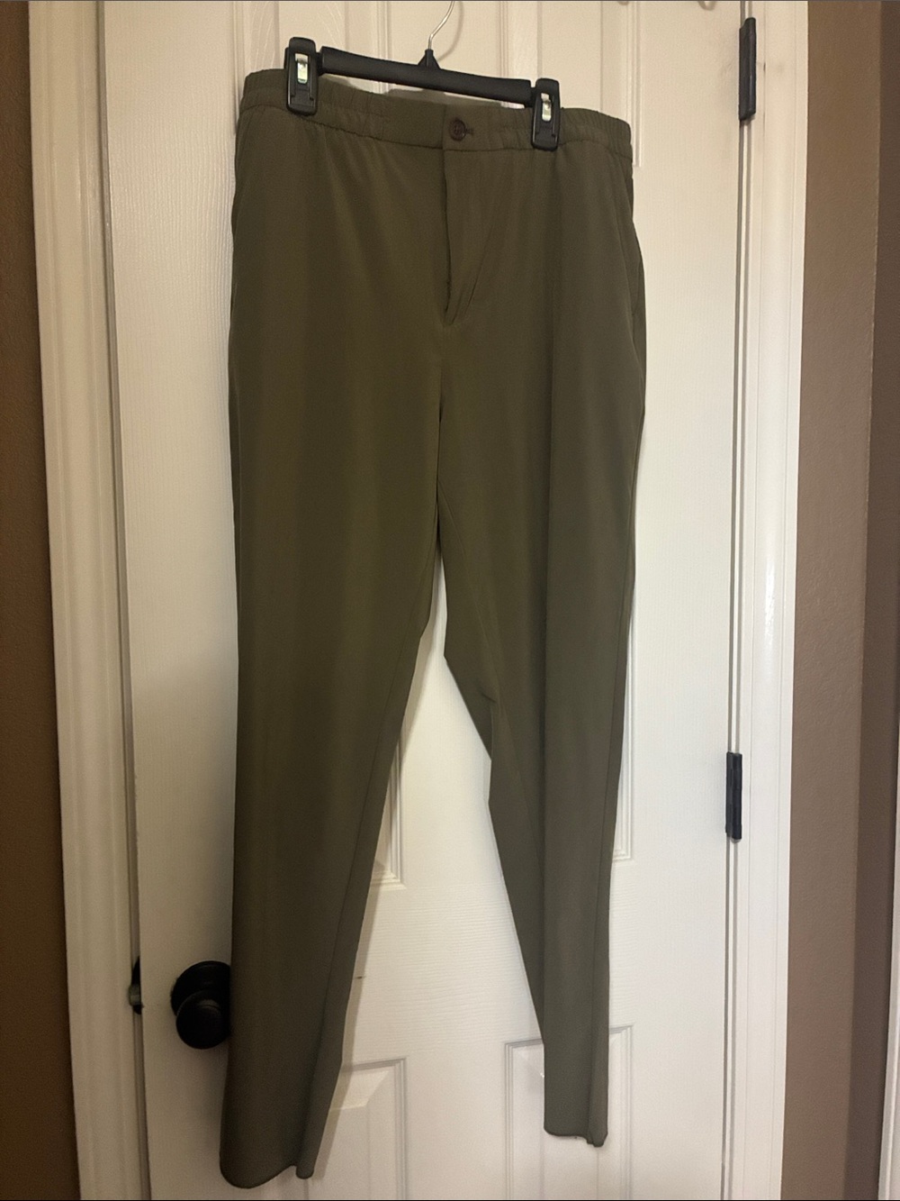 Banana Republic Factory Olive Green Straight-Leg Trousers